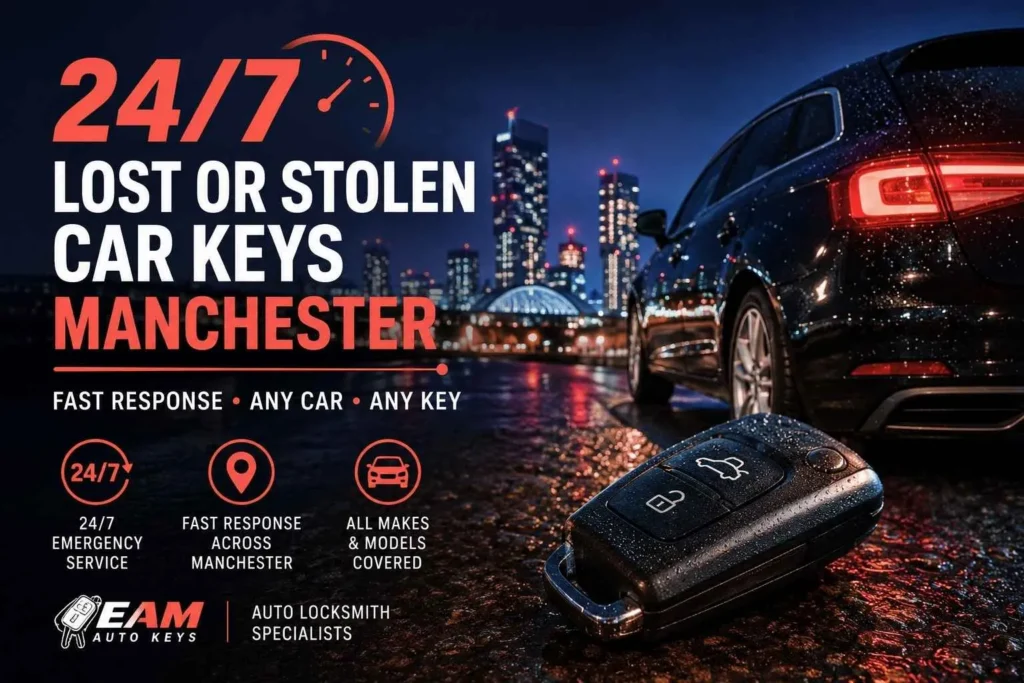 lost or stolen car key locksmith manchester