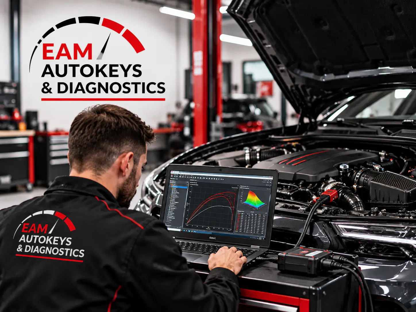 EAM Autokeys & Diagnostics diagnostic equipment used for ECU remapping in Manchester